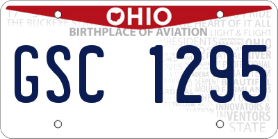 OH license plate GSC1295