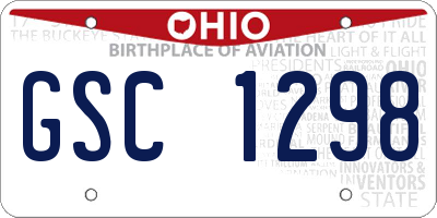 OH license plate GSC1298