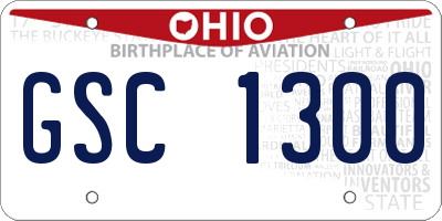 OH license plate GSC1300