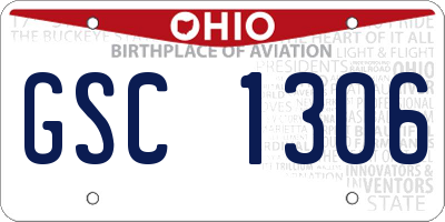 OH license plate GSC1306
