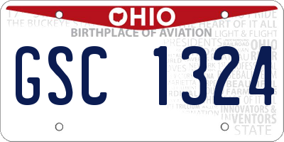 OH license plate GSC1324
