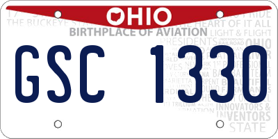 OH license plate GSC1330