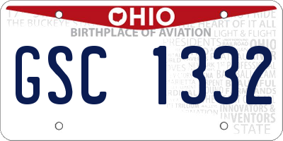 OH license plate GSC1332