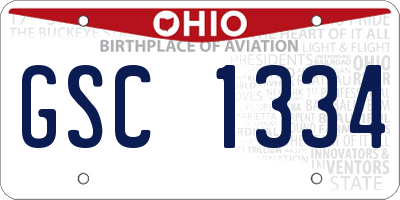 OH license plate GSC1334