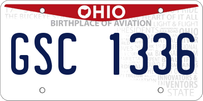 OH license plate GSC1336