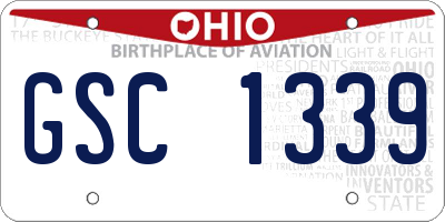 OH license plate GSC1339