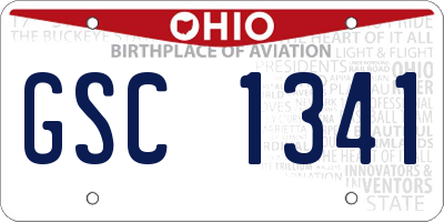 OH license plate GSC1341