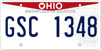 OH license plate GSC1348