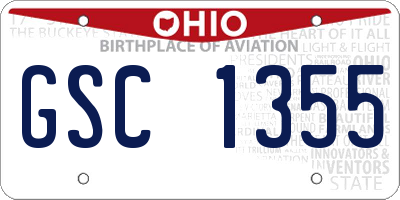 OH license plate GSC1355