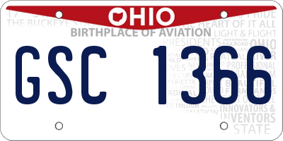 OH license plate GSC1366