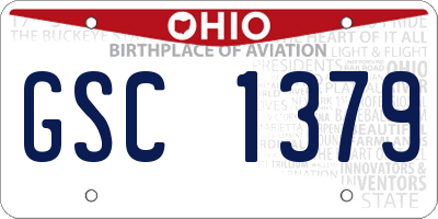 OH license plate GSC1379