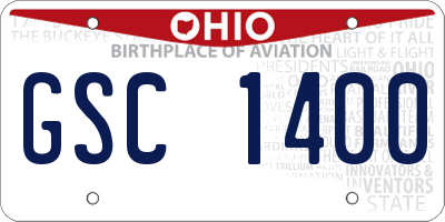 OH license plate GSC1400