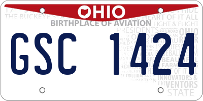 OH license plate GSC1424