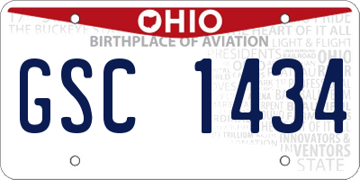 OH license plate GSC1434