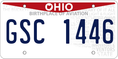 OH license plate GSC1446