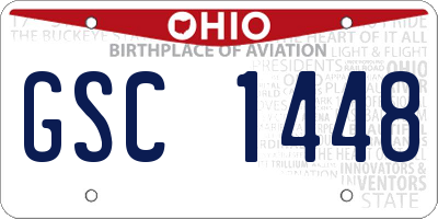 OH license plate GSC1448