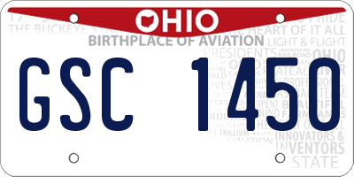 OH license plate GSC1450