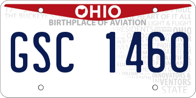 OH license plate GSC1460