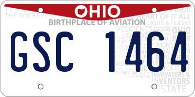 OH license plate GSC1464