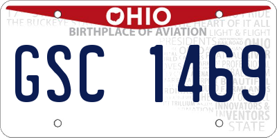 OH license plate GSC1469