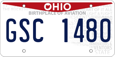 OH license plate GSC1480