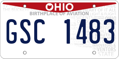 OH license plate GSC1483