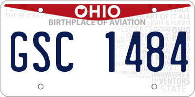 OH license plate GSC1484
