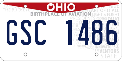 OH license plate GSC1486