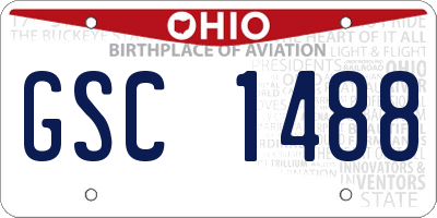 OH license plate GSC1488