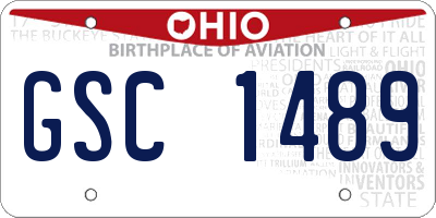 OH license plate GSC1489