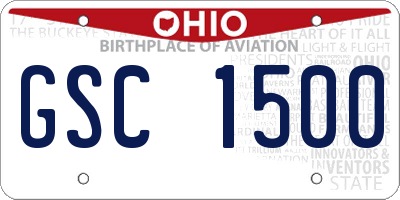 OH license plate GSC1500