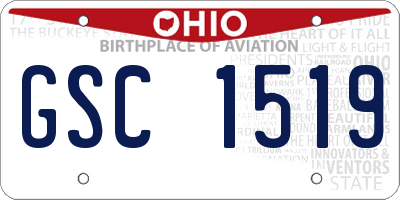 OH license plate GSC1519