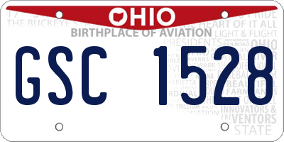 OH license plate GSC1528