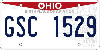 OH license plate GSC1529