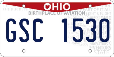 OH license plate GSC1530