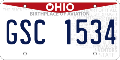 OH license plate GSC1534