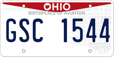 OH license plate GSC1544