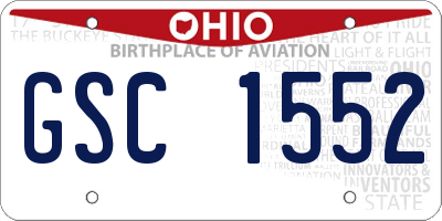 OH license plate GSC1552
