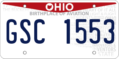 OH license plate GSC1553