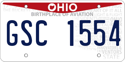 OH license plate GSC1554