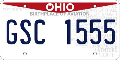 OH license plate GSC1555