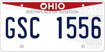 OH license plate GSC1556
