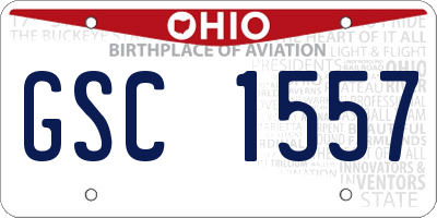 OH license plate GSC1557