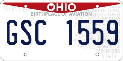 OH license plate GSC1559
