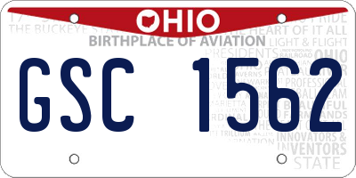 OH license plate GSC1562