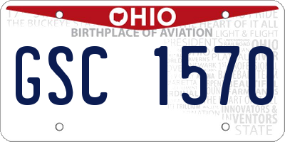 OH license plate GSC1570