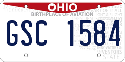 OH license plate GSC1584