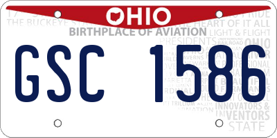 OH license plate GSC1586
