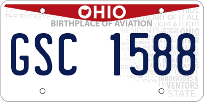 OH license plate GSC1588