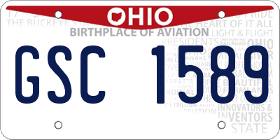 OH license plate GSC1589